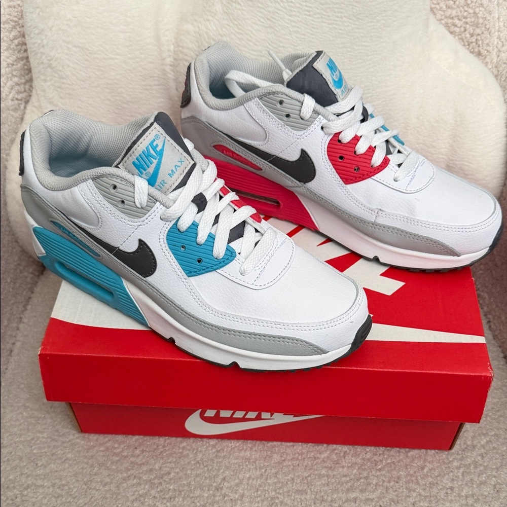 Nike Air Max 90 Chlorine Blue with Red Accents